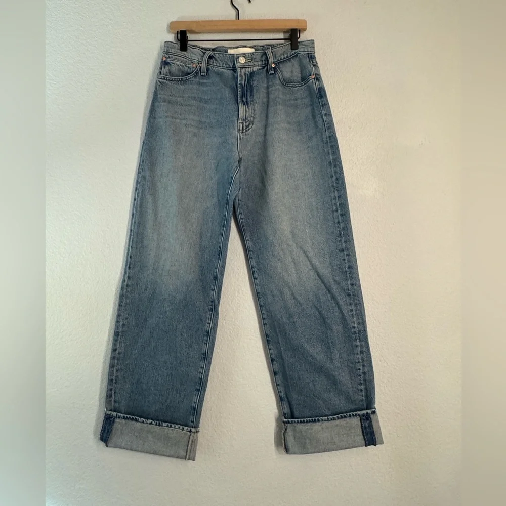 MOTHER The Dodger Skimp Cuff Light Blue Straight Leg Jeans - Low Rise - Picture 5 of 15